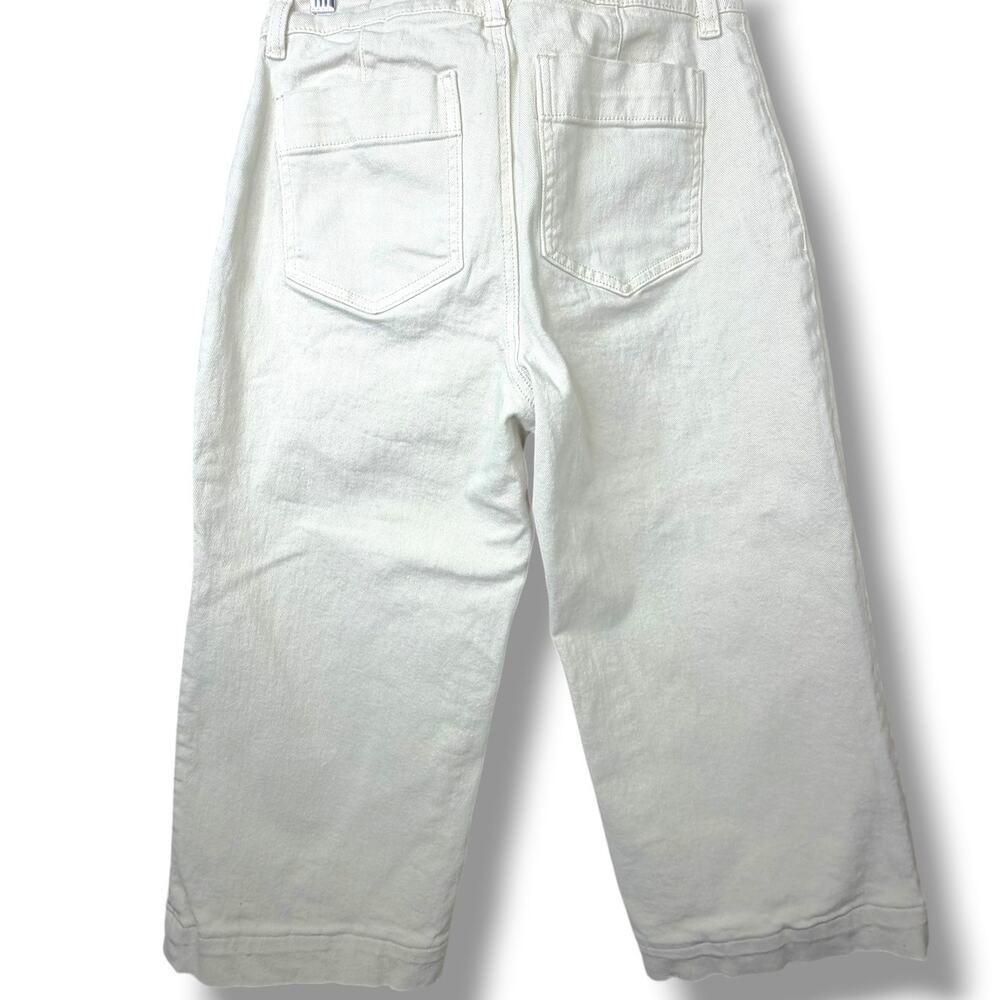 SANCTUARY French Vanilla The Marine Standard Rise Denim Wide Leg Crop Jeans - Picture 10 of 12